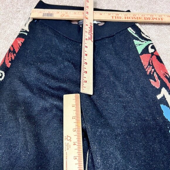 Piper & Scoot The Gadot Jogger Women’s Black Floral Pull On Knit Size Small - Picture 3 of 11